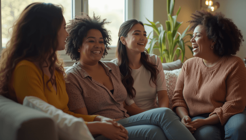 Women supporting each other in discussion