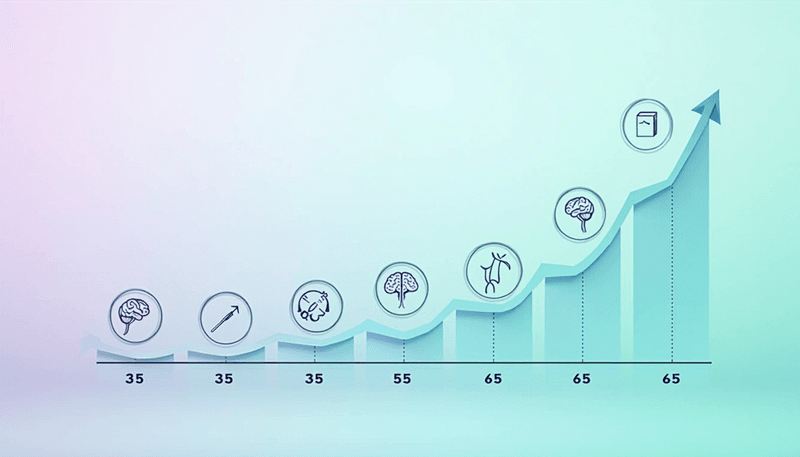 Timeline showing menopause transition phases