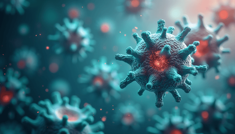 An illustration showing the relationship between hormones and breast cancer cells