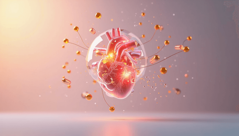 Illustration of B vitamins supporting brain and heart health