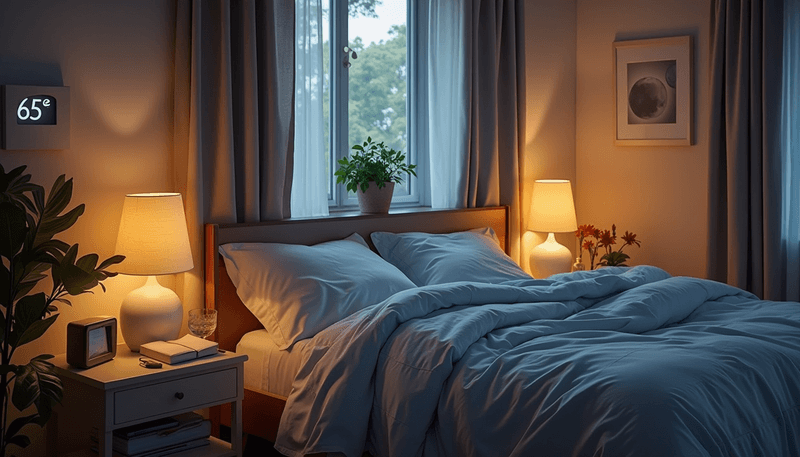 Peaceful bedroom setup conducive to good sleep