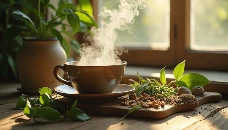 Tea preparation with medicinal herbs