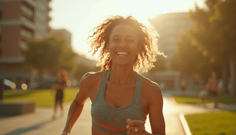 Woman feeling energetic and well-rested