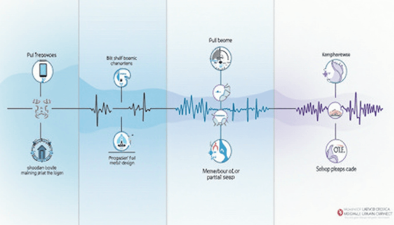 Diagram showing sleep cycle stages with hormonal influence