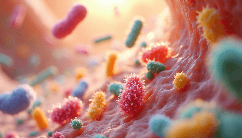 Healthy gut bacteria visualization