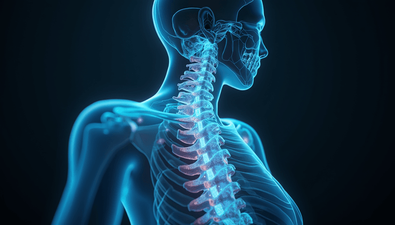 Illustration of estrogen's protective effects on spine