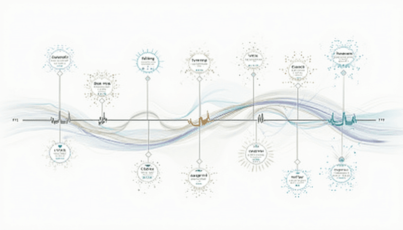 Timeline diagram showing menopause transition phases