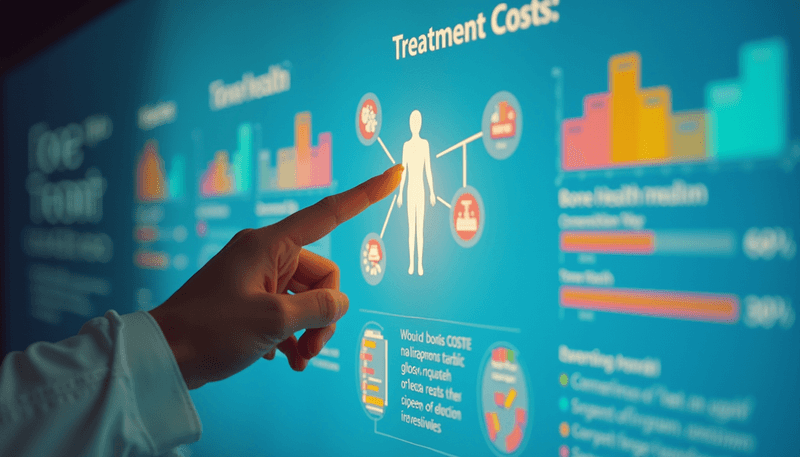 Cost comparison chart of bone health treatments