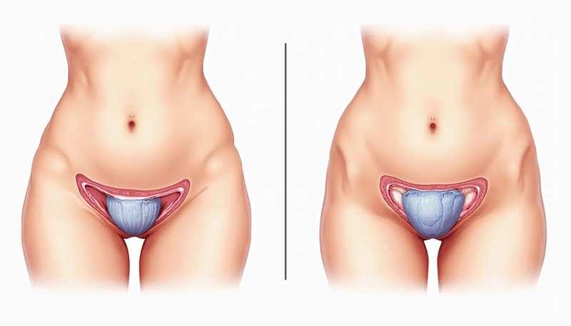 Illustration of fat distribution changes before and after menopause