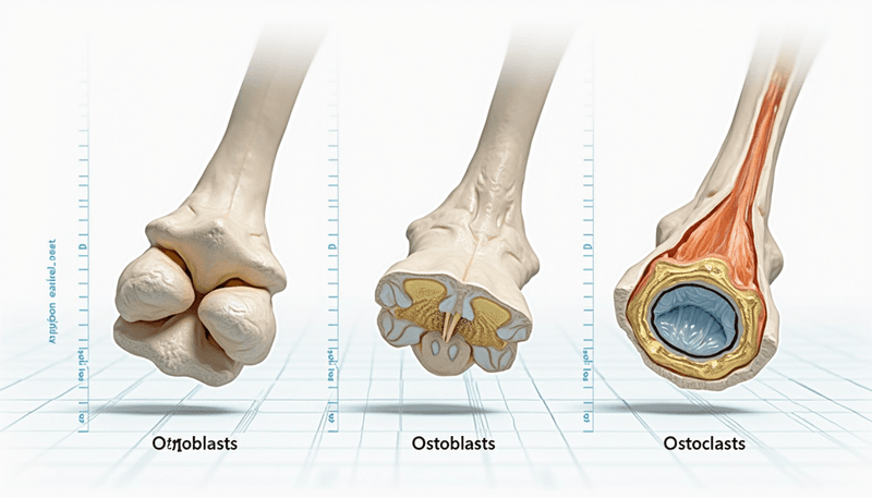 Diagram showing how inflammation affects bone rebuilding process