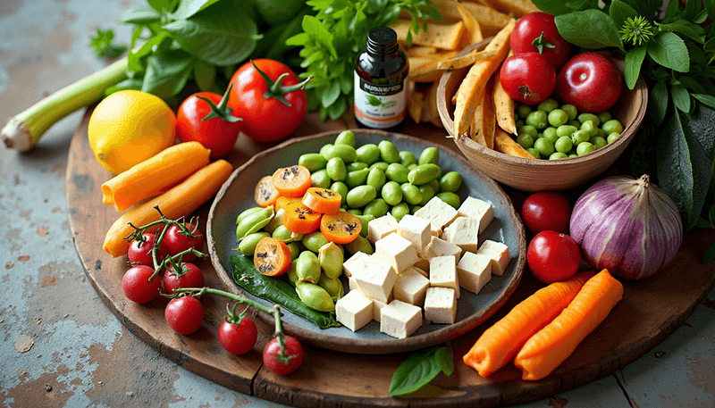 Colorful fruits and vegetables