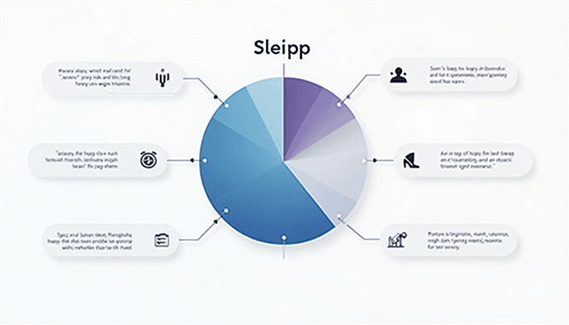 Circular diagram showing sleep-weight relationship