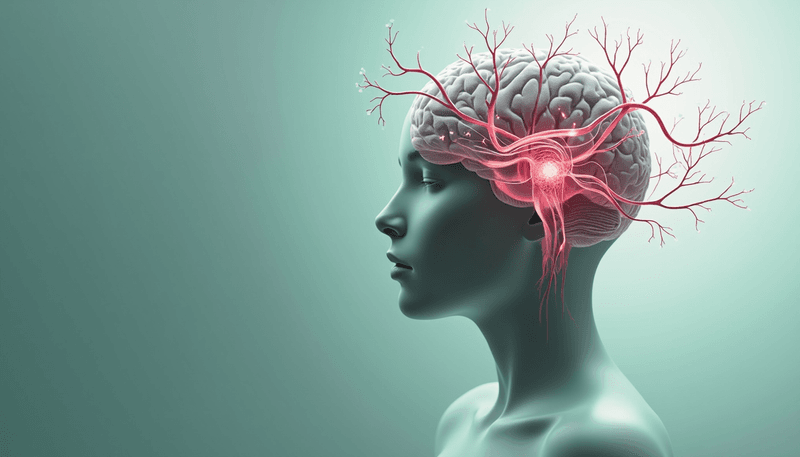 Brain chemical balance illustration