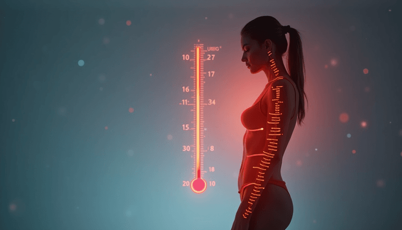 Diagram showing temperature regulation in the body