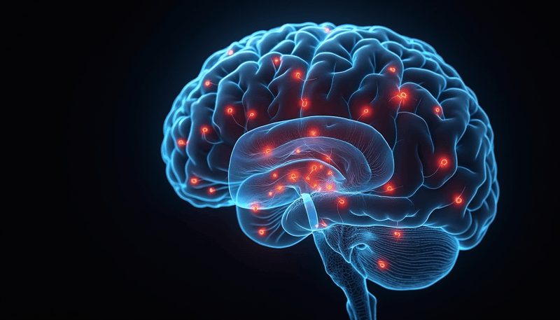 Brain scan showing activation patterns during food cravings