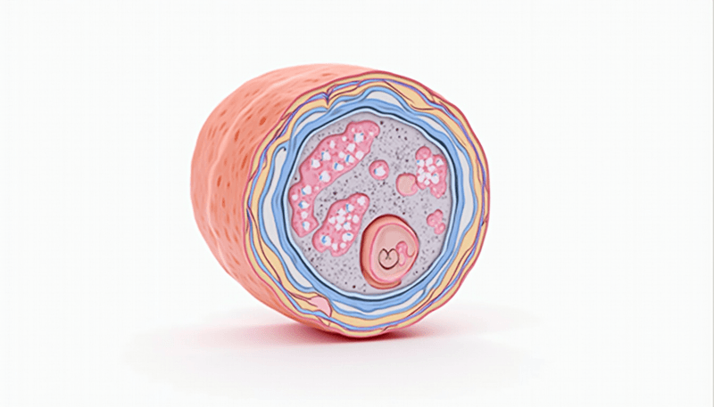 Illustration of hormone receptors in hair follicles