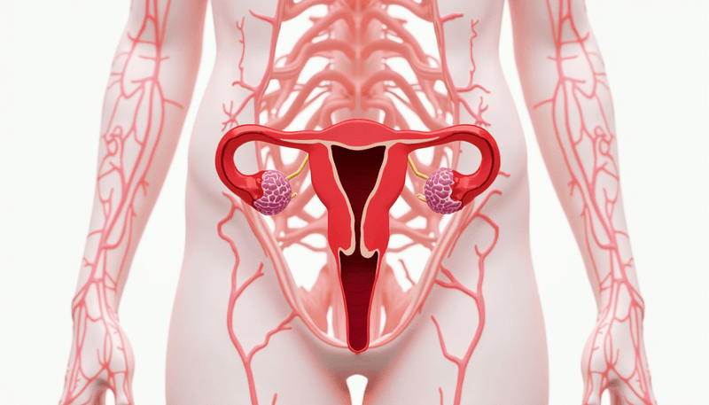 Illustration of endocrine system and chemical interference