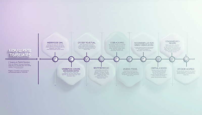 Timeline showing decrease in menopause symptoms over years