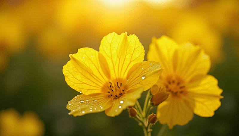 Evening primrose flower in bloom