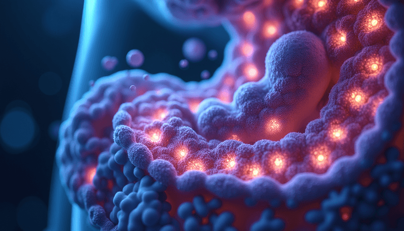 Diagram of gut microbiome interaction with hormones