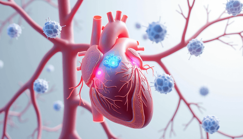 Illustration of estrogen's protective effects on heart and blood vessels