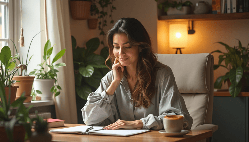 Woman journaling about dietary changes