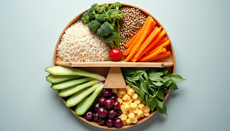 Metabolic balance visualization with food choices