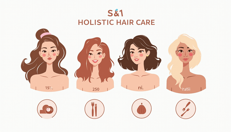 Comprehensive hair care approach diagram