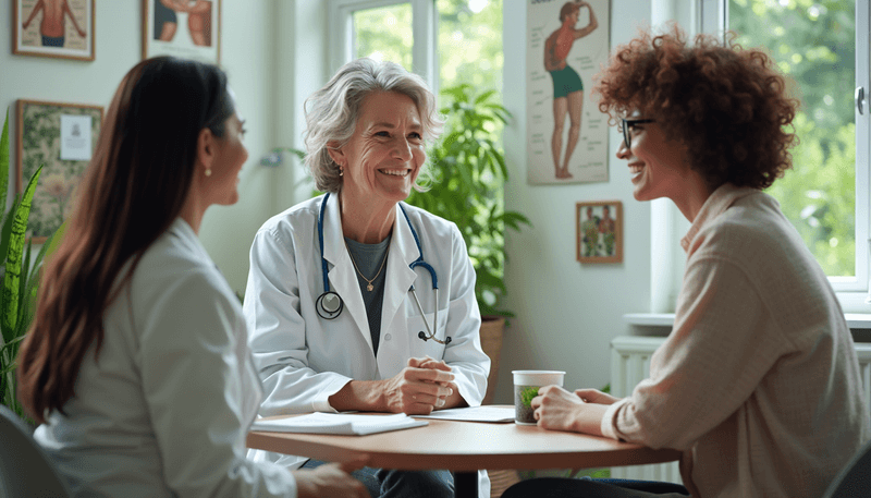 Doctor and patient discussing natural treatment options