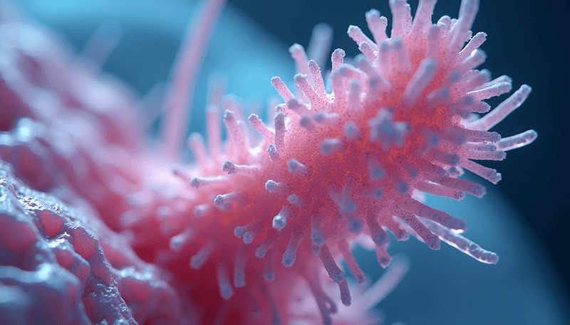 Microscopic view of healthy hair follicles