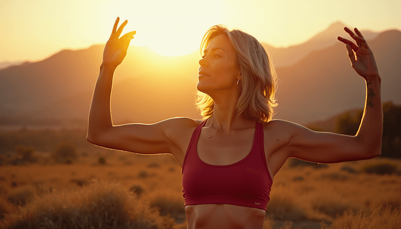 A confident woman enjoying outdoor activities, representing successful menopause management