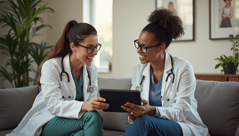 Woman discussing treatment options with doctor