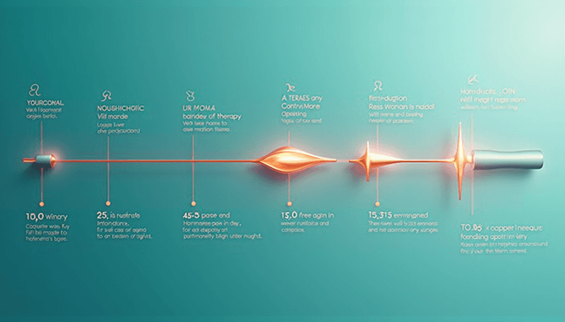 Timeline illustration showing optimal window for starting hormone therapy