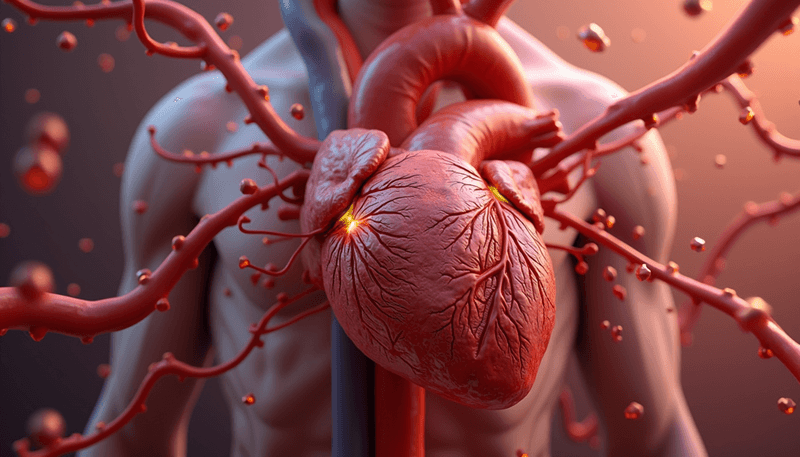 Iron metabolism illustration showing how iron affects heart health