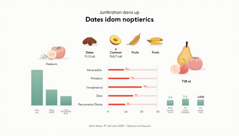 Infographic showing mineral content comparison between dates and other common fruits