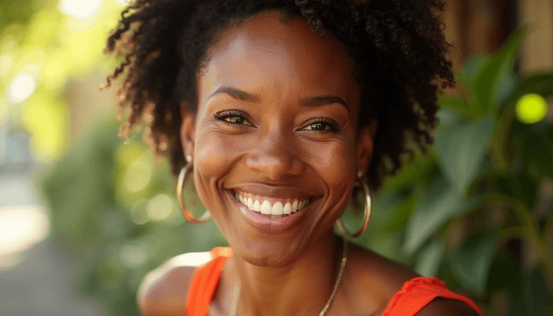 Woman smiling confidently