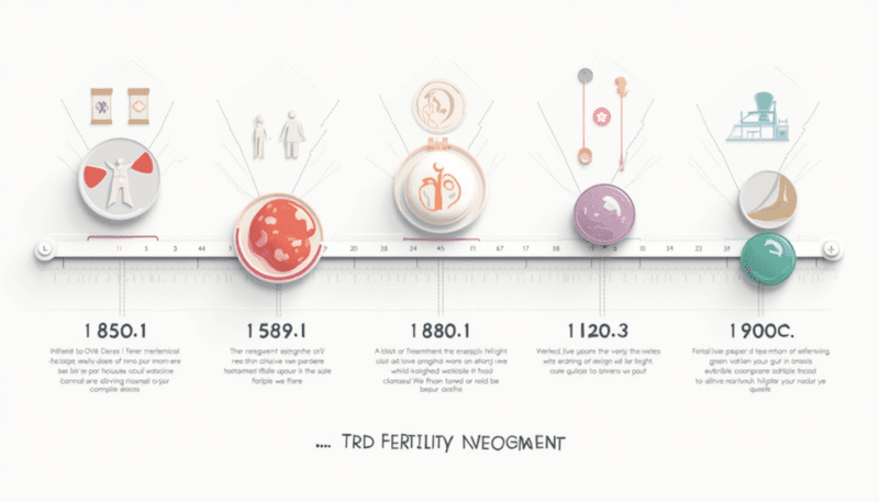 Timeline showing fertility treatment progression