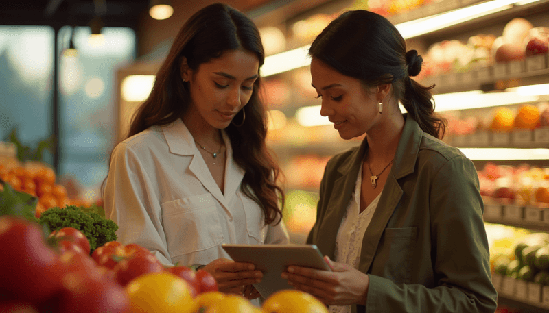 Woman making healthy choices