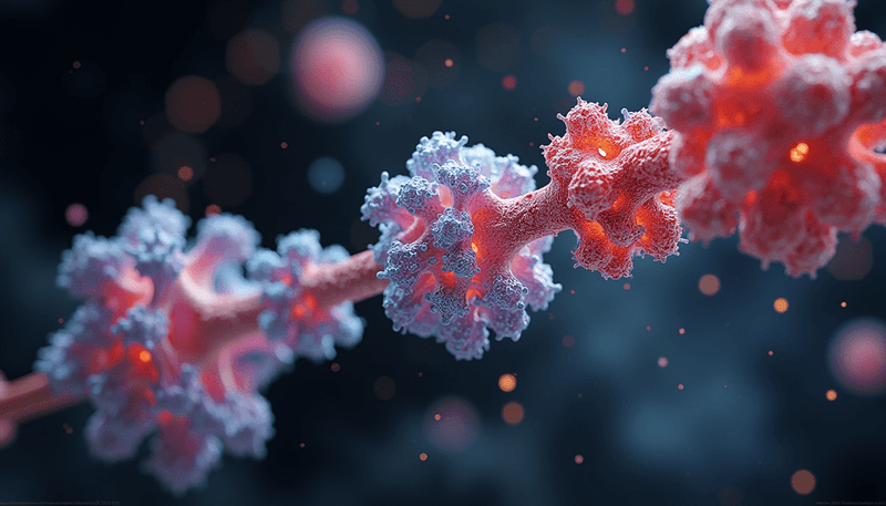 Illustration showing how genistein molecules interact with estrogen receptors