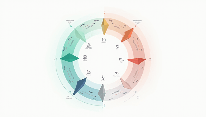 Diagram showing hormone cycles throughout menstrual cycle