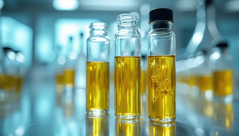 Scientific comparison of pure vs adulterated oil samples