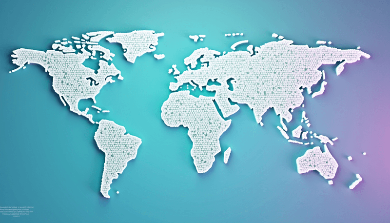 Global map highlighting menopause statistics across different regions