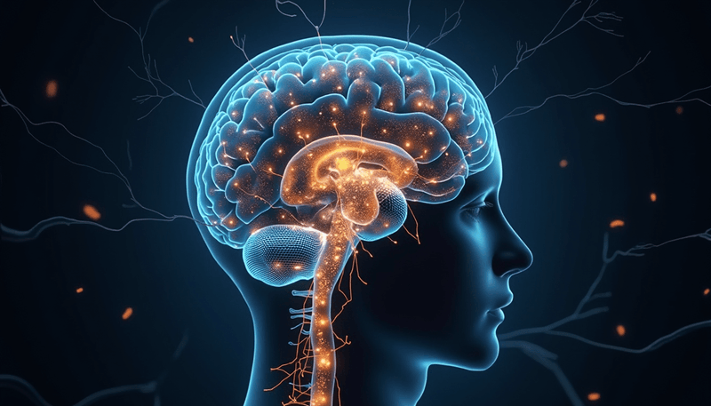 Brain chemical pathways diagram showing sleep-mood connection