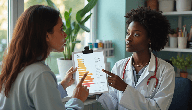 Woman discussing health concerns with doctor