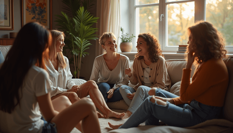 Women supporting each other in group setting