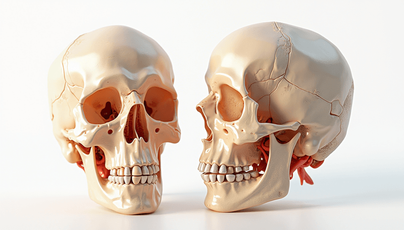 Comparison of healthy and osteoporotic bone structure